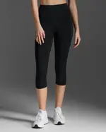 Form Soft Touch Hi-Rise Compression 3/4 Tights, 2XU, XXS, Black/Black, Female