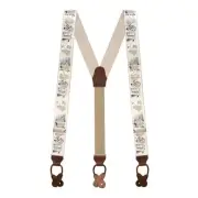 SuspenderStore Vintage Ribbon Match Point Suspenders - BUTTON - 2 Sizes
