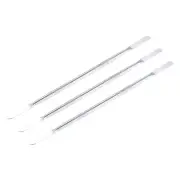 3pcs Mini Metal Spudger Mini Crowbar Flat Head Stainless Steel Pry Bar 6.7x0.25"