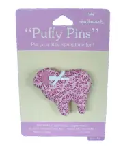 Hallmark PIN Easter Vintage PUFFY SHEEP LAMB Calico FABRIC 1986 Brooch NEW