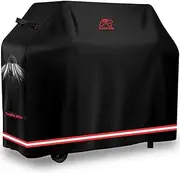 Turtle Life BBQ Grill Cover, 72 Inch Heavy Duty Waterproof 4-6 Burner Barbecue Gas Grill Covers for Weber Genesis Char-Broil Brinkmann, No Fading Within 2 Years, Black