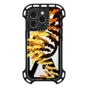 iPhone 16 Pro Ultra Bounce Case MagSafe Compatible GONE BATTY 3, HALLOWEEN BATS SPOOKY ORANGE YELLOW BLACK SCARY CREEPY TRANSPARENT