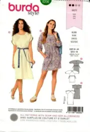 Burda Sewing Pattern 6206 Style Women's Dress Size EUR 34-44 US 8-18