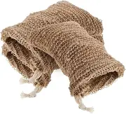 HONMEET Accessory 3 Pack Jute Soap Saver Bags Mesh Foaming Net Exfoliating for Daily Use