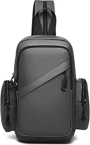 [Generic] Crossbody Diaper Bag With Water Bottle Pocket Sleek And Modern Crossbody Sling Bags For Women Men 2 In 1 Bag Backpack, B