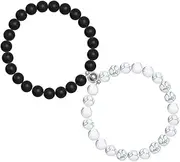 [YALLNASL] Anniversary Birthday Gift Bracelets for Couple Magnetic Beads Bracelet for Women Men Matching Husband and Wife Bracelets for Couples Magnet Connecting Bracelets for BFF