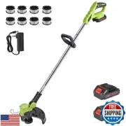 Cordless Weed Wacker Electric Weed Eater 12" 20V String Trimmer Battery Opera