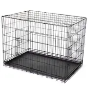 YES4PETS 24' Collapsible Metal Dog Crate Puppy Cage Cat Carrier