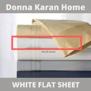 NIB Donna Karan Collection 510 Supima Cotton Flat Sheet White [ QUEEN ] D272