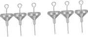 Cabilock 6 Sets Powder Dispenser Funnel for Bottles Funnel Set Powder Funnel Perfume Funnel Kitchen Funnel Tool Perfume Filling Supply Filling Kit for Ashes Stainless Steel Silver