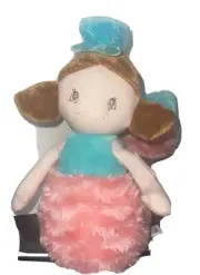 Ebba Mermaid Plush 8 inches Brown Hair Sewn Eyes Soft Baby Toy NWT