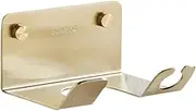 Gold Hair Dryer Holder, Hairdryer Station Accessories Organiser Wall Mounted Shelf Bracket Stand Hanger Straightener Blow Storage with Plug Hook for Bathroom 304 Stainless Steel Interesting