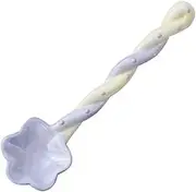 Spoons Cute Ceramic Spoon, Flower Shaped Spoons, Coffee Spoon，Dessert Spoon, Ice Cream Spoons, Tea Spoons, Long Handle Tiny Spoon(Color:Purple)