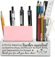 Thank You Appreciation Gifts for Teacher Assistant, Going Away Gifts Retirement Gifts for Teacher Assistant, A Truly Amazing Teacher Assistant, Assistant Gifts Office Desk Pencil Holders-DS05