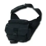 Black Tactical Field Pack Messenger Bag Strap Military Army Hiking Gear Backpack