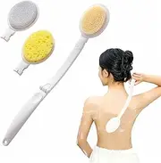 Back Cream Aid Set, Cream Aid for Back, Back Cream with Long Handle, Back Cream Aid, 3 Interchangeable Heads, Lotion Applicator, Back Brush with Long Handle for Bathing, Back Rubbing