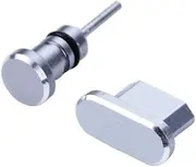 LRXIYODE 2pcs Headphone Jack and Micro USB Port Dust Plug for Edge Honor Premium Protection Easy Installation Grey Color