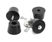 1 1/4" OD x 3/4" Height Rubber Feet for Amps & Speakers + Mounting Hardware