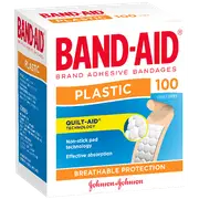Band-Aid Plastic Strips 100 Pack