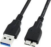 QCEs USB 3.0 Cable, USB 3.0 A Male to Micro B Cable 3.3FT Cord Compatible with WD My Passport and Elements Portable External Hard Drive, Toshiba, Seagate, Samsung Galaxy S5, Note 3