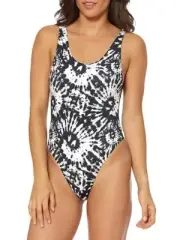 Dolce Vita BLACK Stella High-Leg One Piece Swimsuit, US X-Small