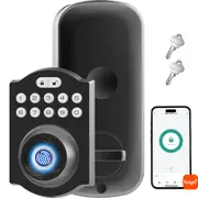 Advwin Fingerprint Smart Door Lock, Keyless Entry Door Lock, Easy Installation, Biometric Smart Locks for Front Door, Black