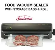 SUNBEAM VACCUM SEALER Food Saver Machine with Food Saver Roll Bags Hose Marinate