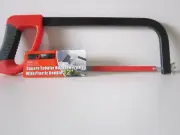 JETECH HACKSAW 300MM. METAL FRAME. 5 SPARE BLADES. NON SLIP EASY GRIP HANDLE.