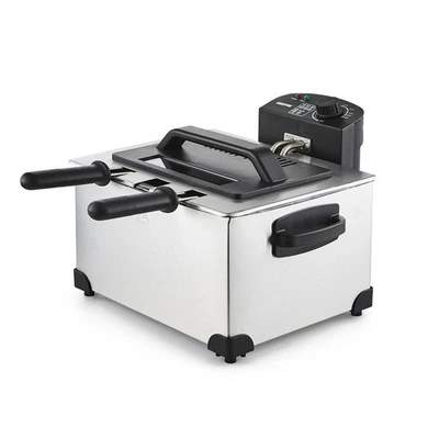 GEEPAS Deep Fat Fryer with Triple Baskets Stainless Steel Electric Fryer 2000W