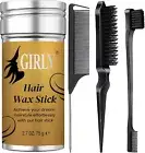 Girly Hair Wax Stick Slick Back Hair Brush Set Black 4Pcs-AU