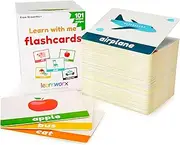 learnworx Flash Cards - 101 Cards - 202 Sides - Learn Objects, Numbers & Play Games - Great Value, Fun Learning and Educational Flashcards