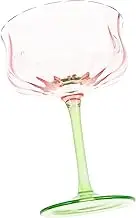 Garneck Gradient Glass Goblet Vintage Cocktail Glass with Intricate Faceted Pattern Stylish Drinking Cup for Parties Versatile for Cocktails Unique Aesthetic Barware