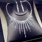 Vintage Jewelry Sets Geometric Necklace Earrings Women Girls Jewelries Gift 1Set