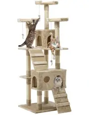 [i.Pet] Cat Tree Tower Scratching Wood Condo House 180cm