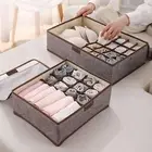 Closet Organizers Water-proof Multi Grids Widely Usage Bra Storage Box 2 Sizes