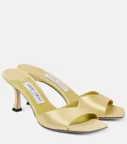 [Jimmy Choo] Jimmy Choo Skye 70 satin mules AU 6.5 yellow
