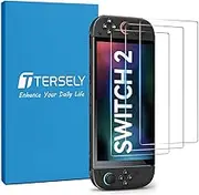 T Tersely [3 Pack] Screen Protector Glass for Nintend Switch 2 2025, Anti-Scratch Premium 9H Bubble Free Tempered Glass