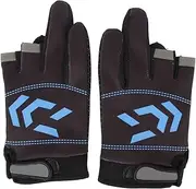 FLEXMAN Fishing Gloves, 3 Fingers Adjustable Tightness Nylon Sun Gloves, Outdoor Nonslip Catfishing Gear for Fishing, Kayaking, Hiking, Paddling, Rowing, Driving, Canoeing