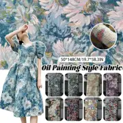 0.5*1.48M Vintage Yarn-Dyed Jacquard Cloth Floral Patterned Fabric DIY Handmade.