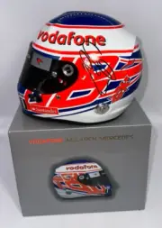 Jenson Button signed 2011 Vodafone McLaren Mercedes Helmet 1:2 scale (on side)