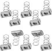 BEANPRECOY Galvanized Spring Nut 10Pcs C-Shaped Steel Special Spring Nut Spring Strut Channel Cone Nut for Strut Channel Stainless Steel Spring Channel Nuts M6 M8 M10 M12 Spring Nut Channel Nut Silver
