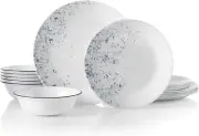 Corelle Vitrelle 18-Piece Service for 6 Dinnerware Set, Triple Layer Glass and C