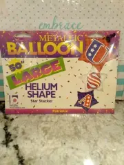 Betallic 50 In Large Metallic Patriotic Helium Shape Star Stacker Ballon
