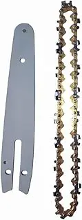 6 Inch Electric Chainsaw Chain Saws Blades Sharp Garden Tools Saw Parts Accessories Guide Bar Steel Mini Chainsaws Chain Set(6-inch Set1)