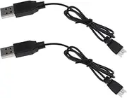 2Pcs USB Charger Cable RC LiPo Battery Power Supply Charging Cord 55cm Wire Compatible with Syma X5C X5SC X5SW H107C Compatible with Quadcopter Drone