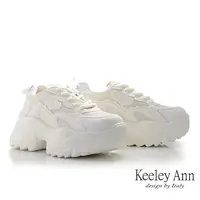 在飛比找momo購物網優惠-【Keeley Ann】圖騰厚底老爹鞋(白色42677224