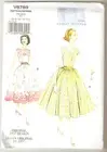 Vogue Pattern V8789 Vintage 1957 Miss Petite Dress and Cummerbund Sz 6-14