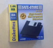 Free Shipping Safe-Store 3 ½” 1.44MB High Density Floppy Diskettes 10 Pack NIB