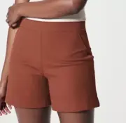 Spanx On-the-Go 6" Shorts Stretch Cotton Bronze Glow Plus Size 1X NWT