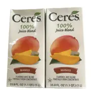 Ceres Pure Mango Fruit Juice Blend 33.8 FL OZ Healthy Drink 2 Pack
